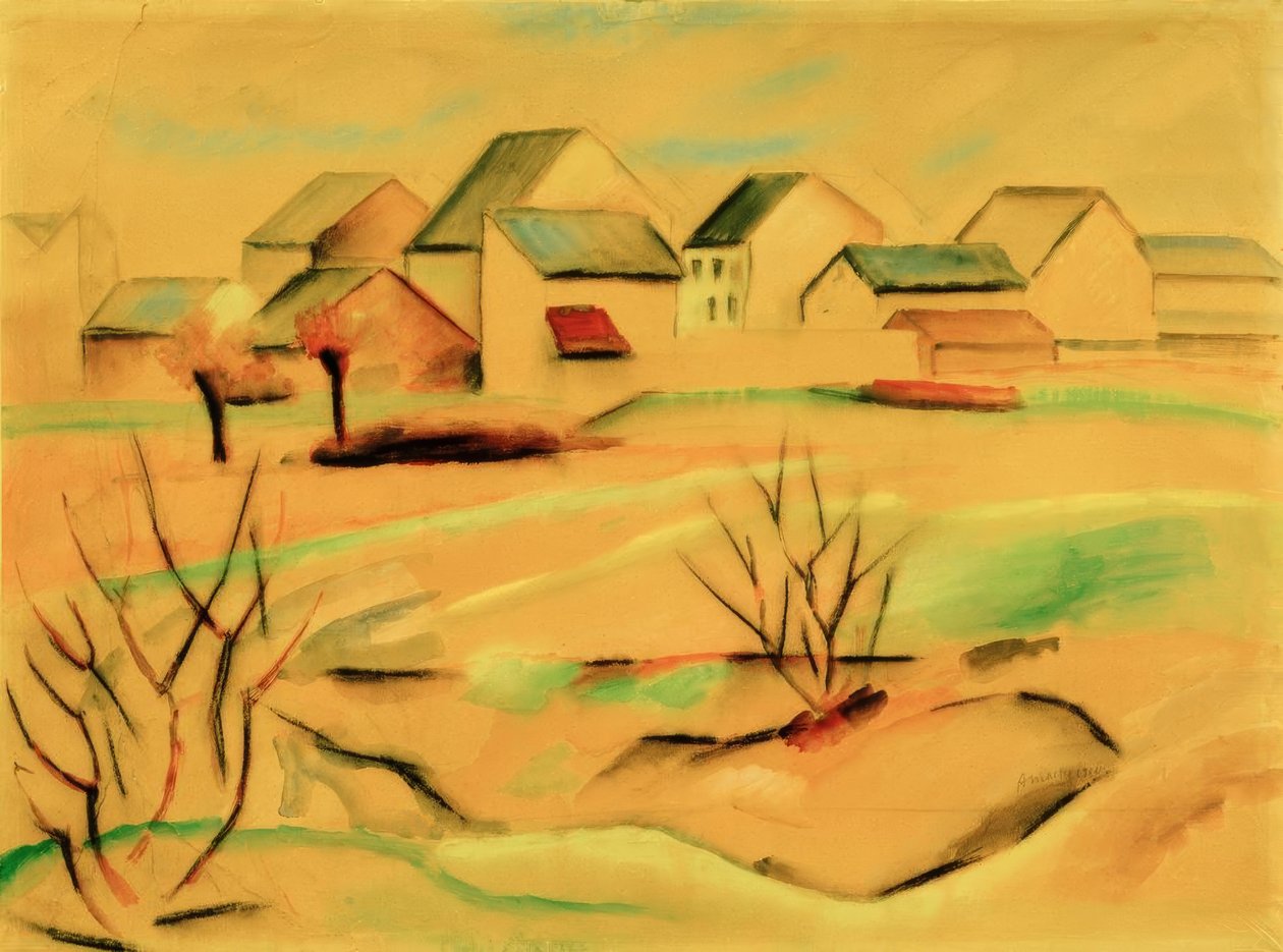 Domy podmiejskie autorstwa August Macke