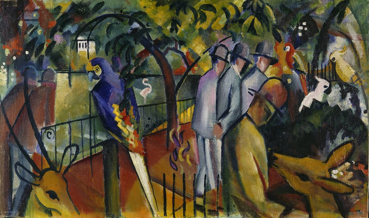 Ogród Zoologiczny I, 1912 autorstwa August Macke
