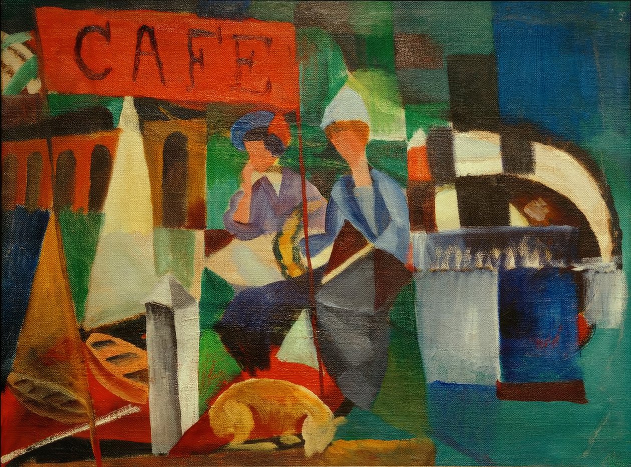 Dwie panie w kawiarni autorstwa August Macke
