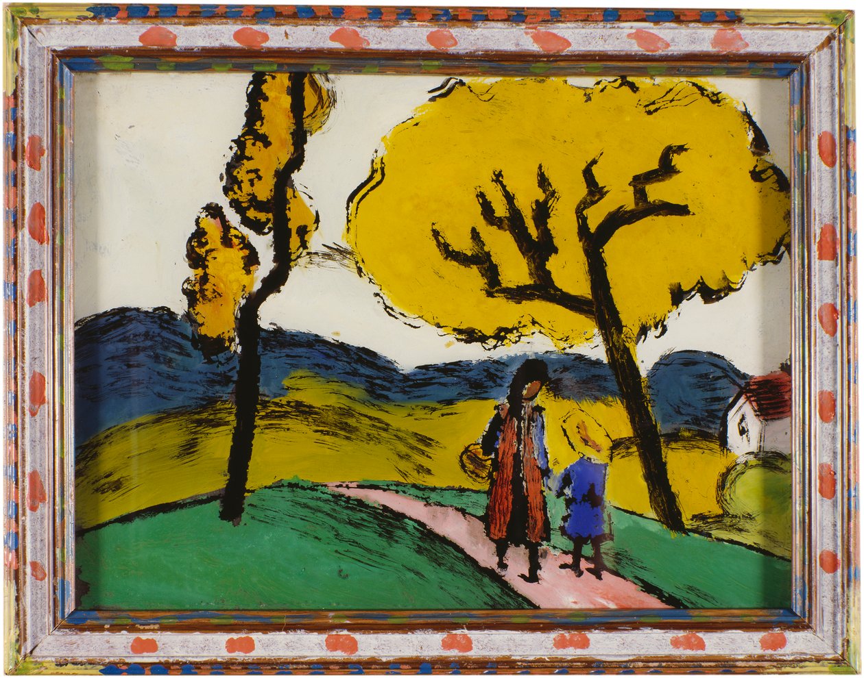 Dwie dziewczyny w krajobrazie autorstwa August Macke