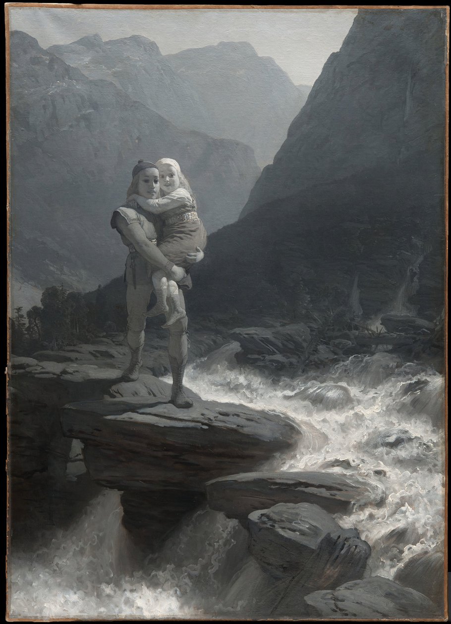 Frithiof i Ingeborg (z „Sagi o Frithiofie”) autorstwa August Malmström