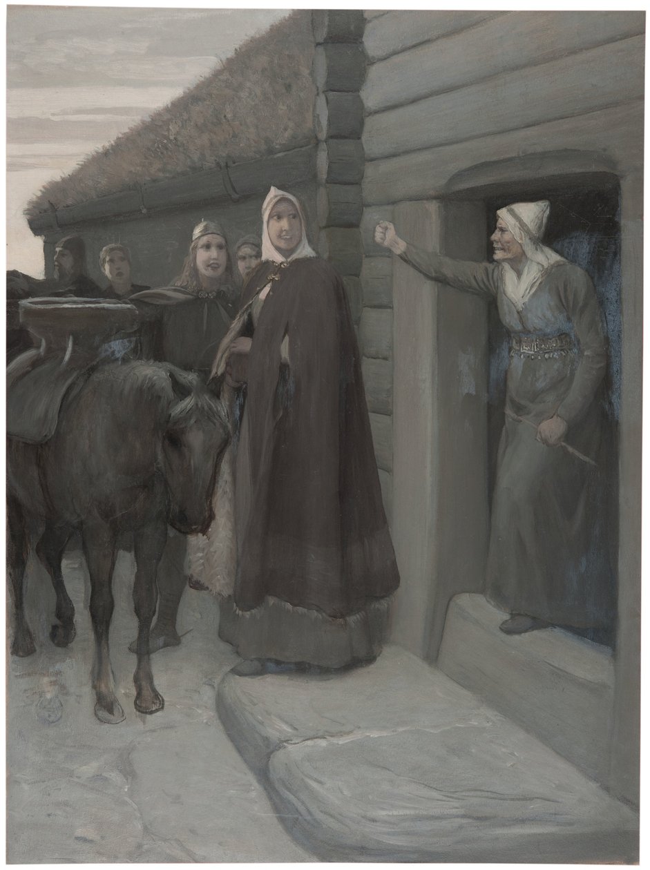 Ilustracja do „Sagi o Njalu” autorstwa August Malmström