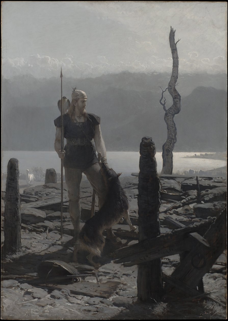 Saga Frithiof: powrót Frithiof, lata 80. XIX wieku. autorstwa August Malmström