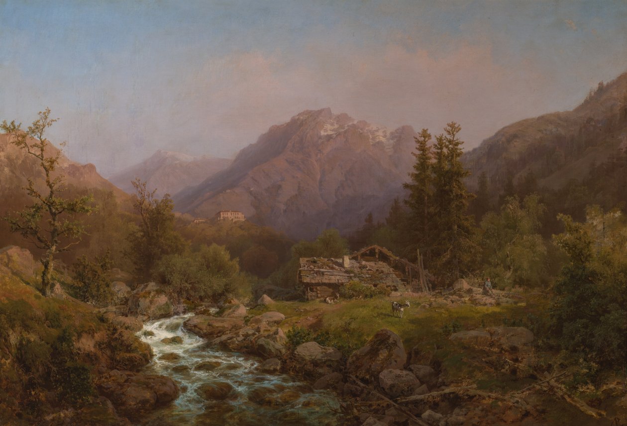 Górski krajobraz autorstwa August Piepenhagen