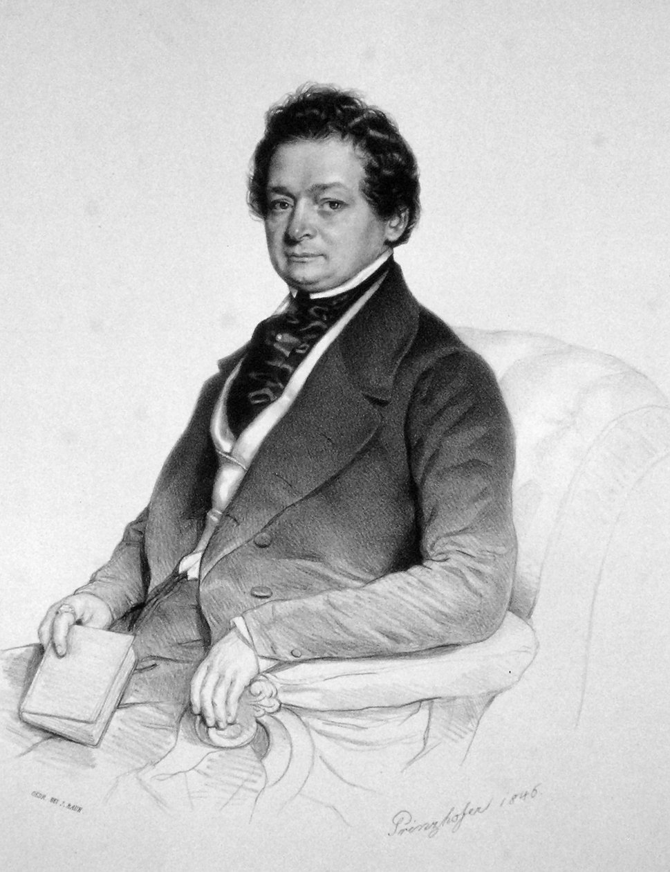 Franz Xaver Hlubek autorstwa August Prinzhofer