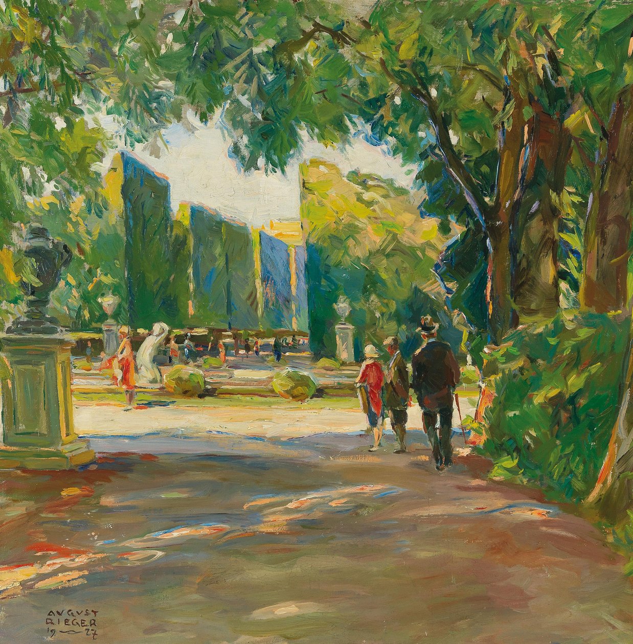 W parku pałacu Schönbrunn autorstwa August Rieger