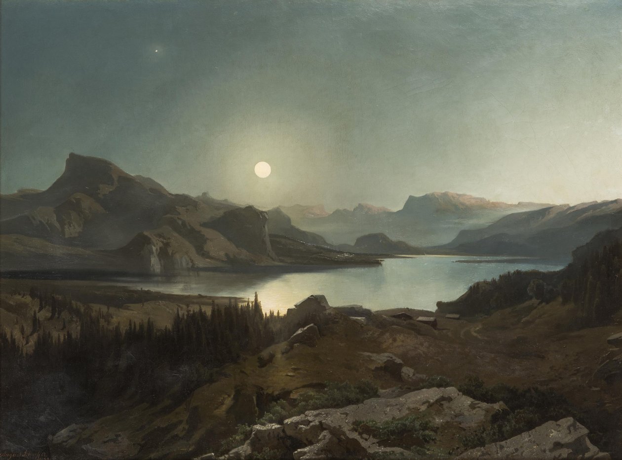 Jezioro Alpejskie autorstwa August Schaeffer von Wienwald