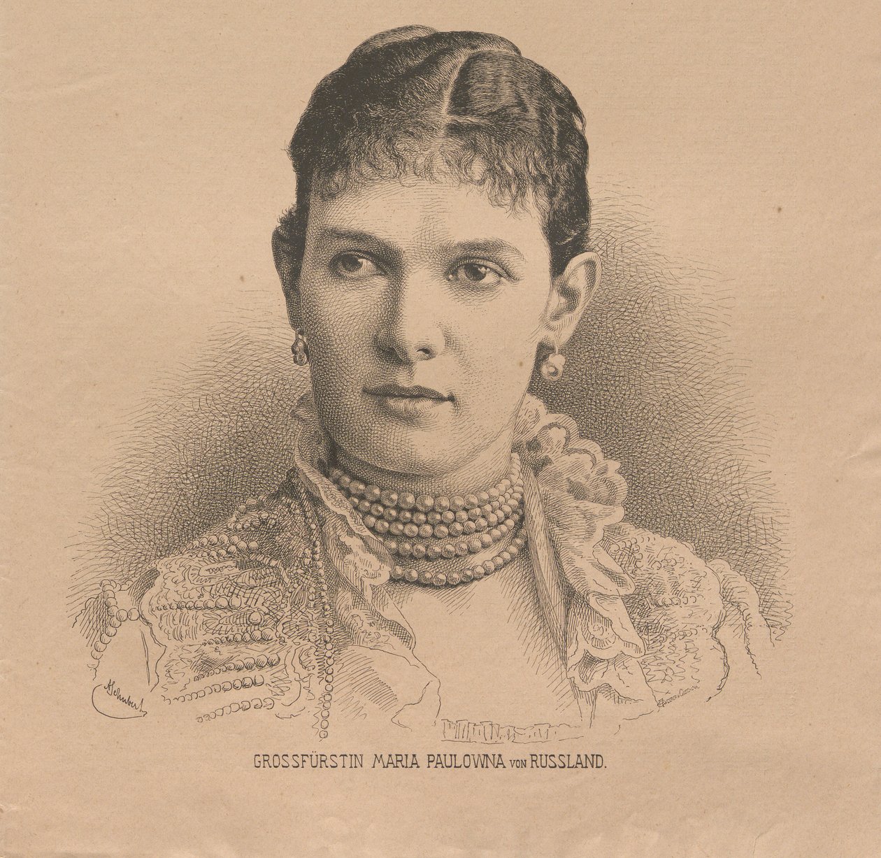 Wielka Księżna Maria Pawłowna Rosji 1854-1920, 1882. autorstwa August Schubert
