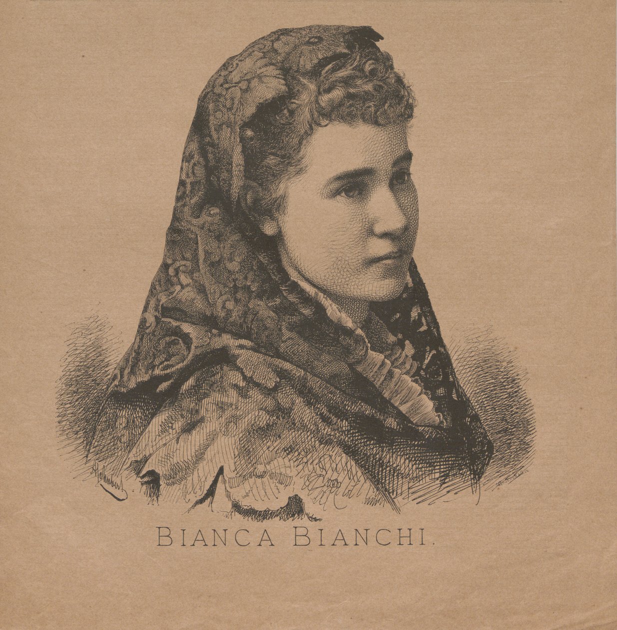 Portret śpiewaczki operowej Bianki Bianchi 1855-1947, 1879. autorstwa August Schubert
