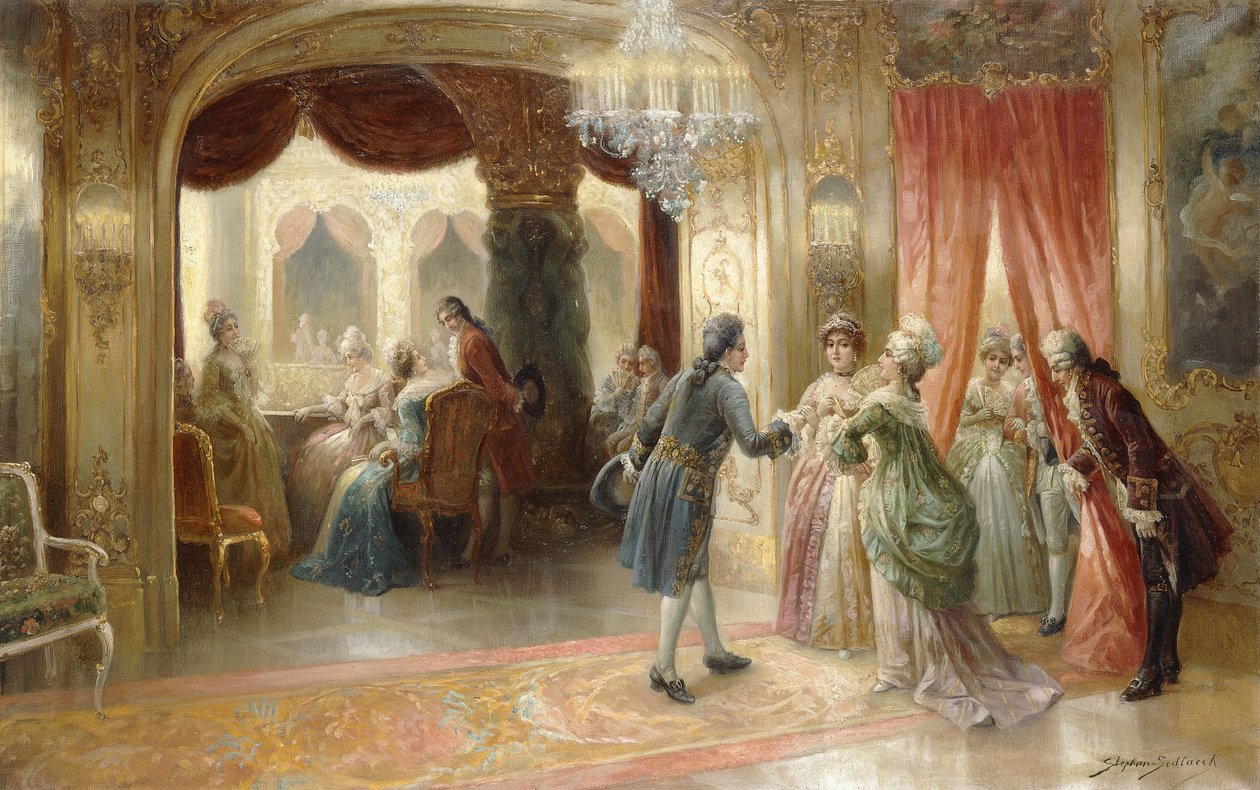 W Operze (olej na płótnie) autorstwa August Stephan Sedlacek