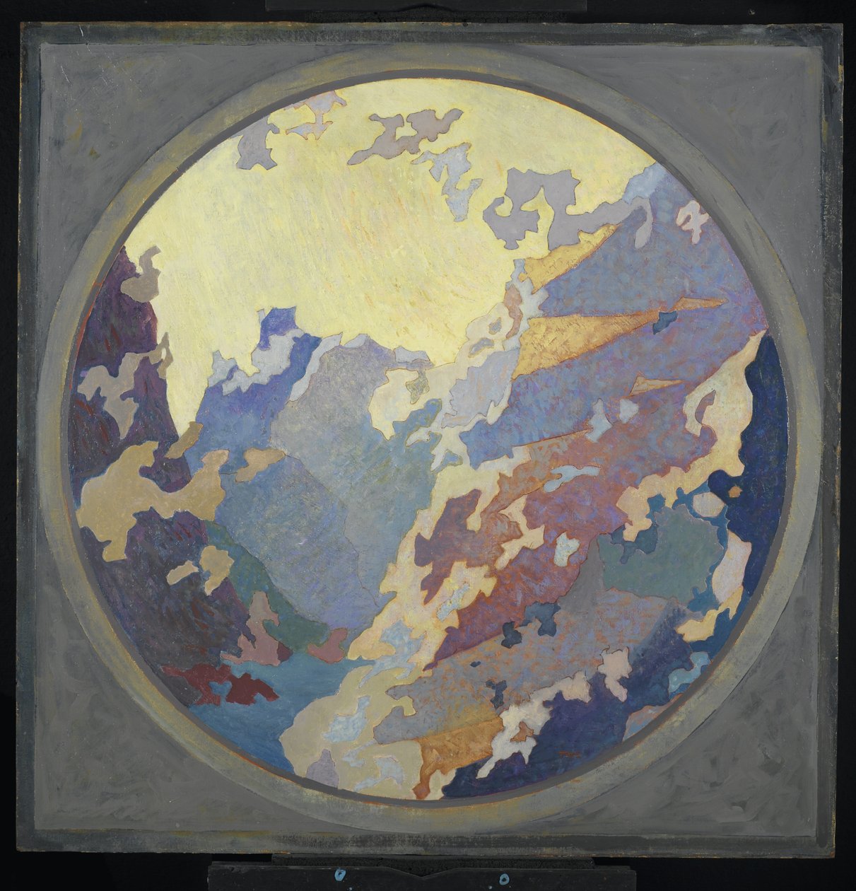 Kanion, ok. 1931 (olej na płótnie na tekturze) autorstwa August Vincent Tack