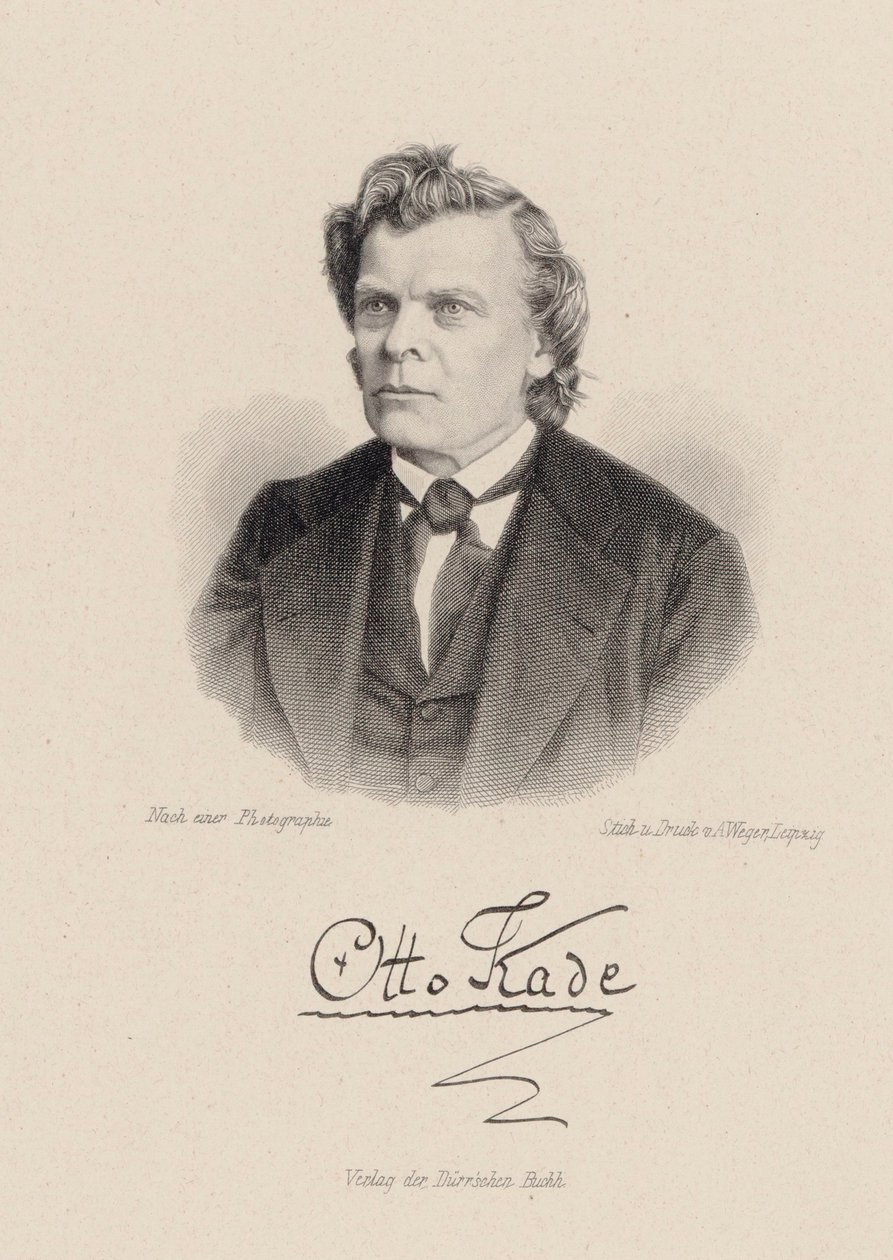 Portret kompozytora Otto Kade 1819-1900. autorstwa August Weger