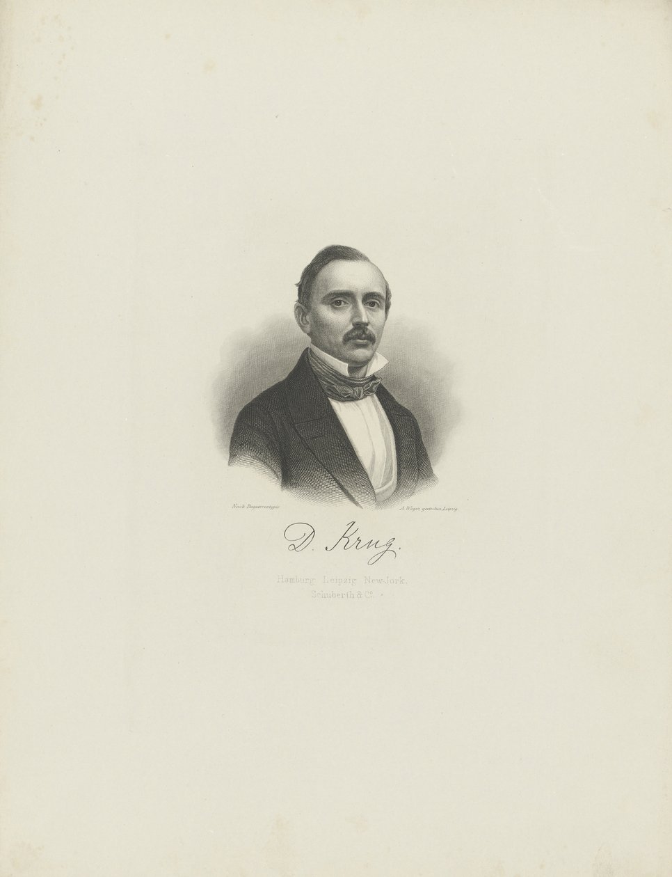 Portret pianisty i kompozytora Diedericha Kruga 1821-1880 , c. 1850. autorstwa August Weger
