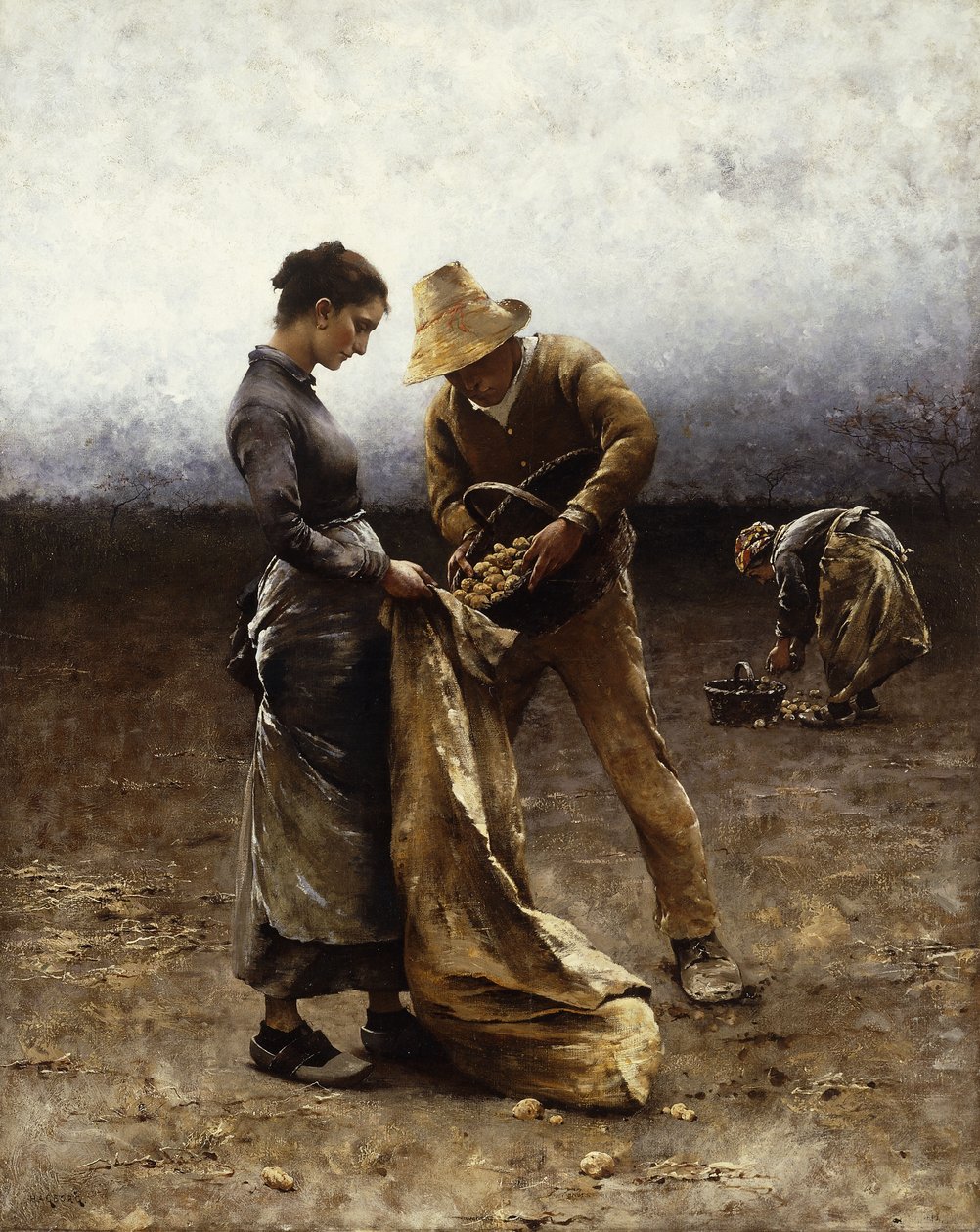 Zbieracze Ziemniaków, autorstwa August Wilhelm Nikolaus Hagborg
