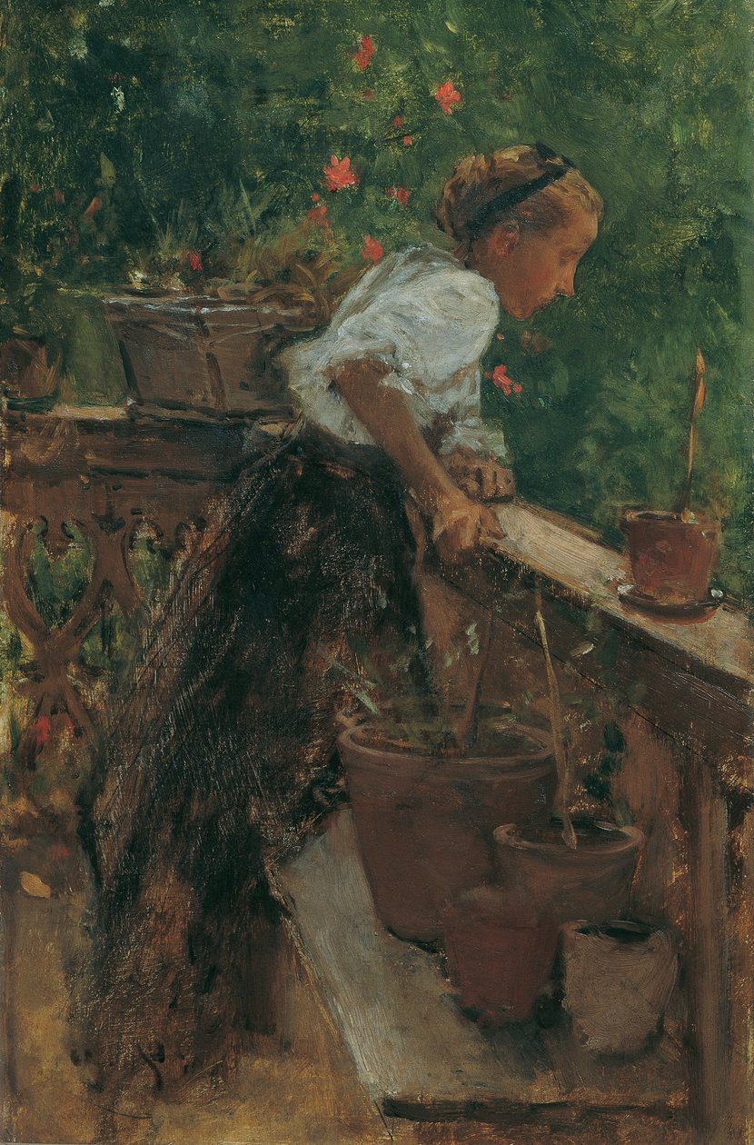 Wieśniaczka na balkonie autorstwa August von Pettenkofen