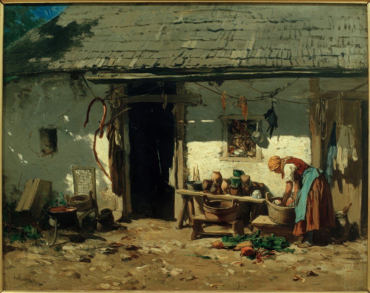 Dom wiejski w Dolnej Austrii autorstwa August von Pettenkofen