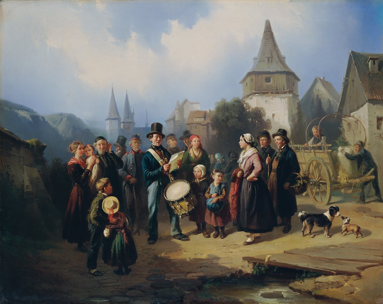 Wiejski perkusista autorstwa August von Rentzell