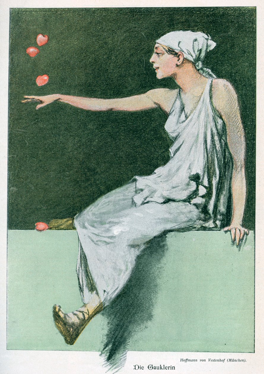 „Żongler” „Komediant”, 1898 autorstwa August von Vestenhof Hoffmann