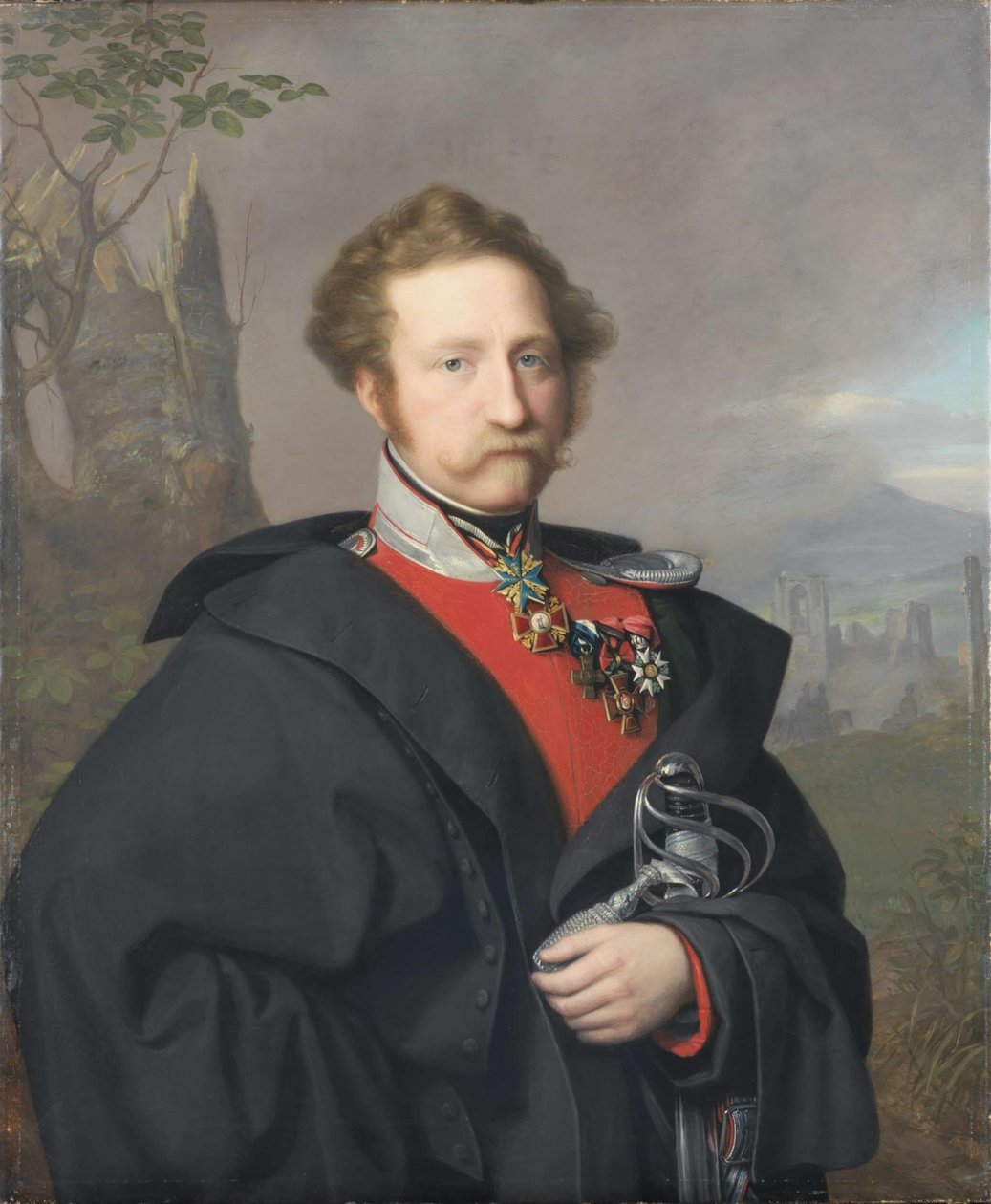 niemiecki: Portret Georga Kasimira dziedzicznego hrabiego Isenburg-Philippseich Portret Georga Kasimira dziedzicznego hrabiego Isenburg-Philippseich autorstwa August von der Embde