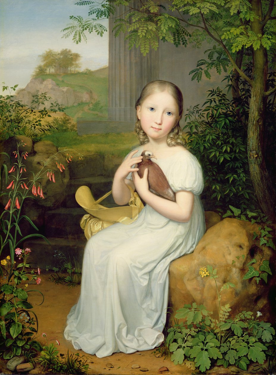 Portret hrabiny Louise Bose jako dziecka, 1820 autorstwa August von der Embde