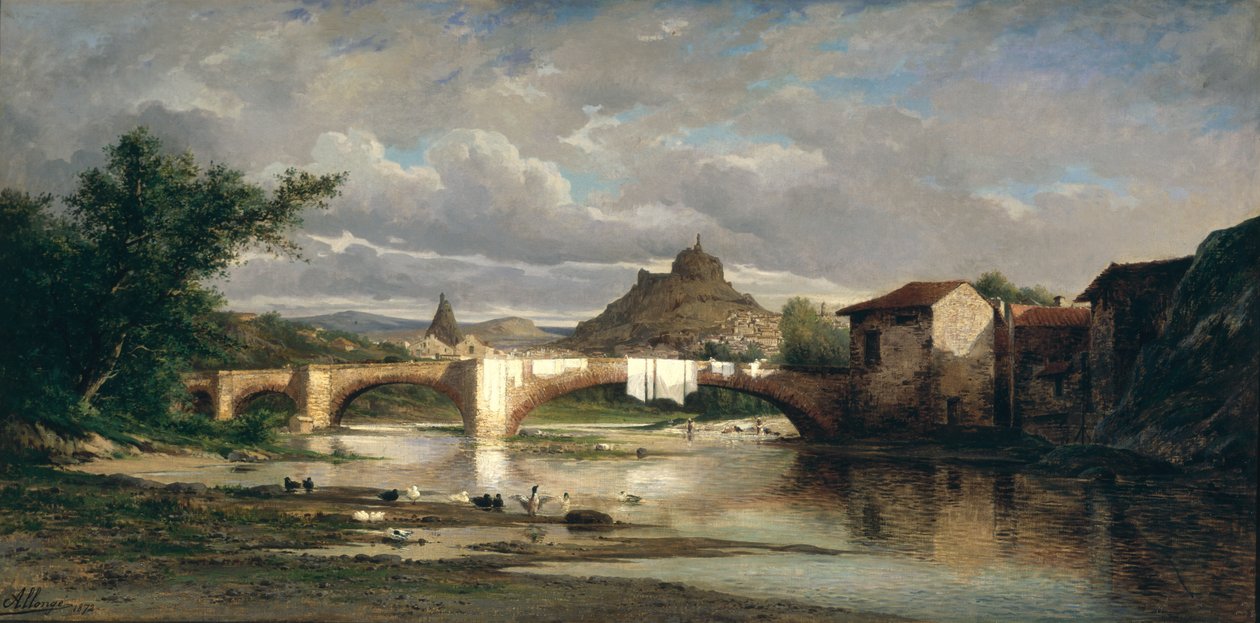 Widok Puy-en-Velay z Espaly, 1872 autorstwa Auguste Allonge
