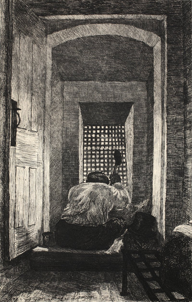 Ilustracja z "La Rue a Londres", wyd. G. Charpentier et Cie, 1884 r. autorstwa Auguste Andre Lancon