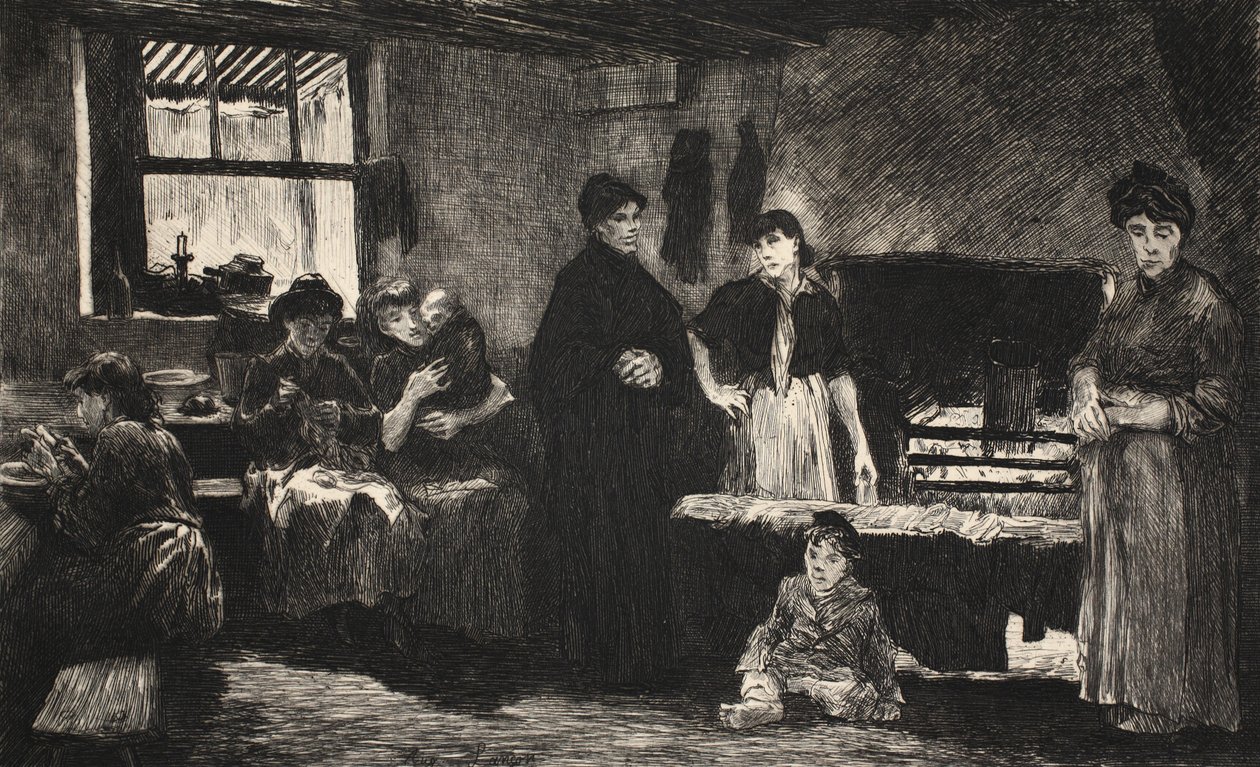Ilustracja z „La Rue a Londres”, wyd. G. Charpentier et Cie, 1884 autorstwa Auguste Andre Lancon