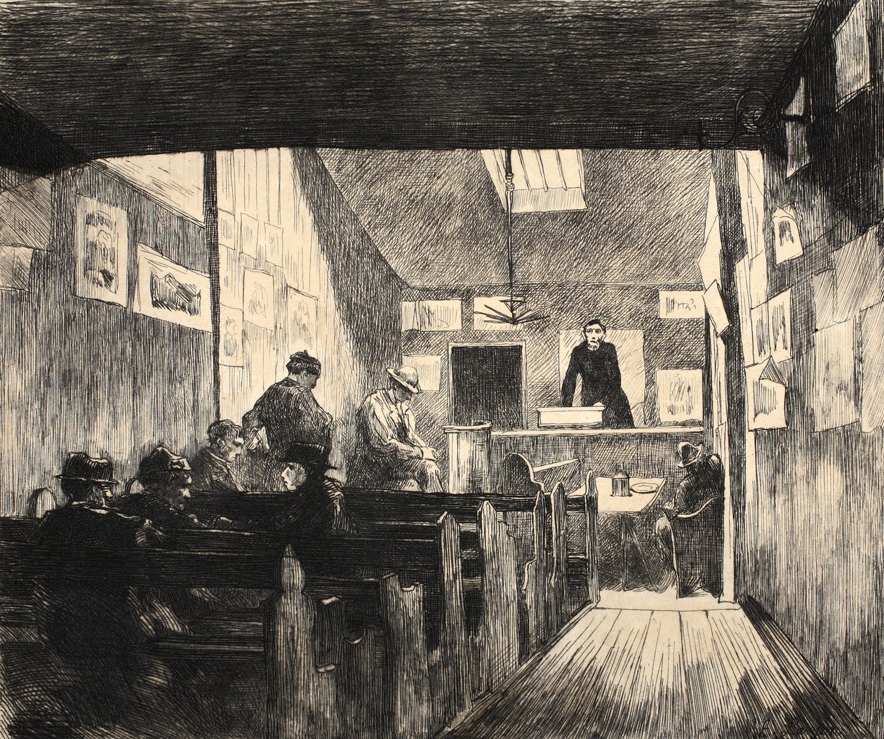 Ilustracja z „La Rue a Londres”, wyd. G. Charpentier et Cie, 1884 autorstwa Auguste Andre Lancon