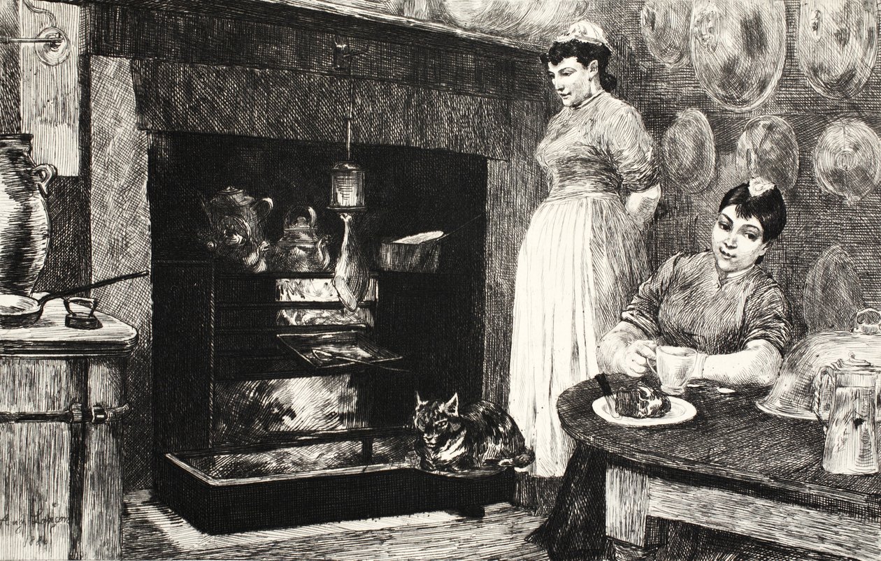 Ilustracja z "La Rue a Londres", wyd. G. Charpentier et Cie, 1884 r. autorstwa Auguste Andre Lancon