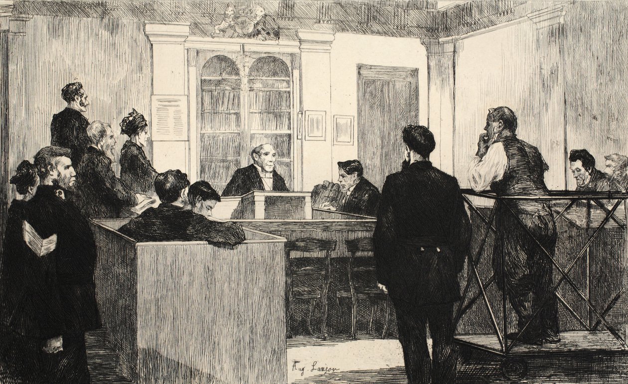 Ilustracja z „La Rue a Londres”, wyd. G. Charpentier et Cie, 1884 autorstwa Auguste Andre Lancon