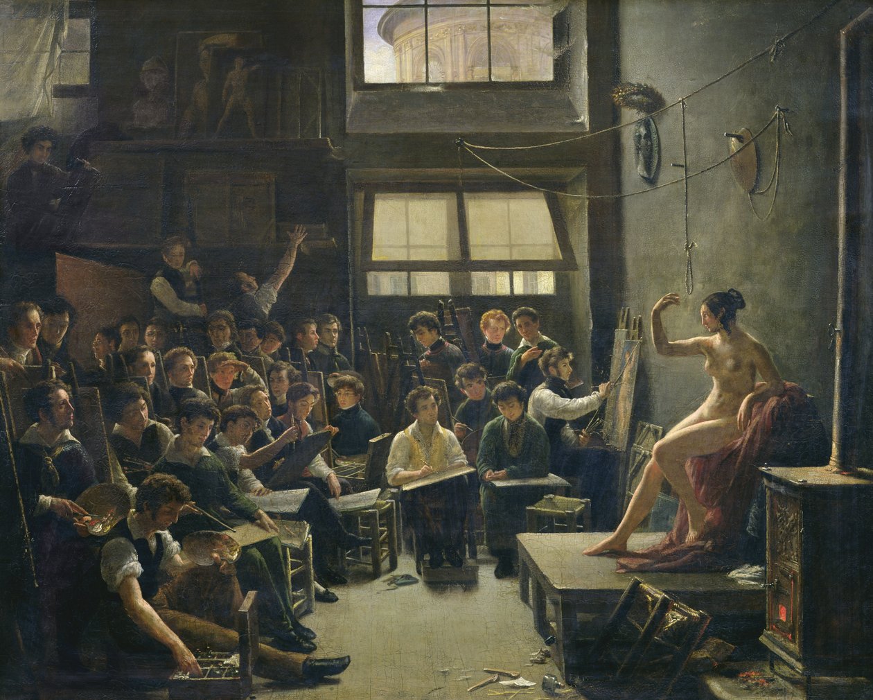 Pracownia Barona Antoine Jean Gros 1771-1835 olej na płótnie autorstwa Auguste Antoine Masse
