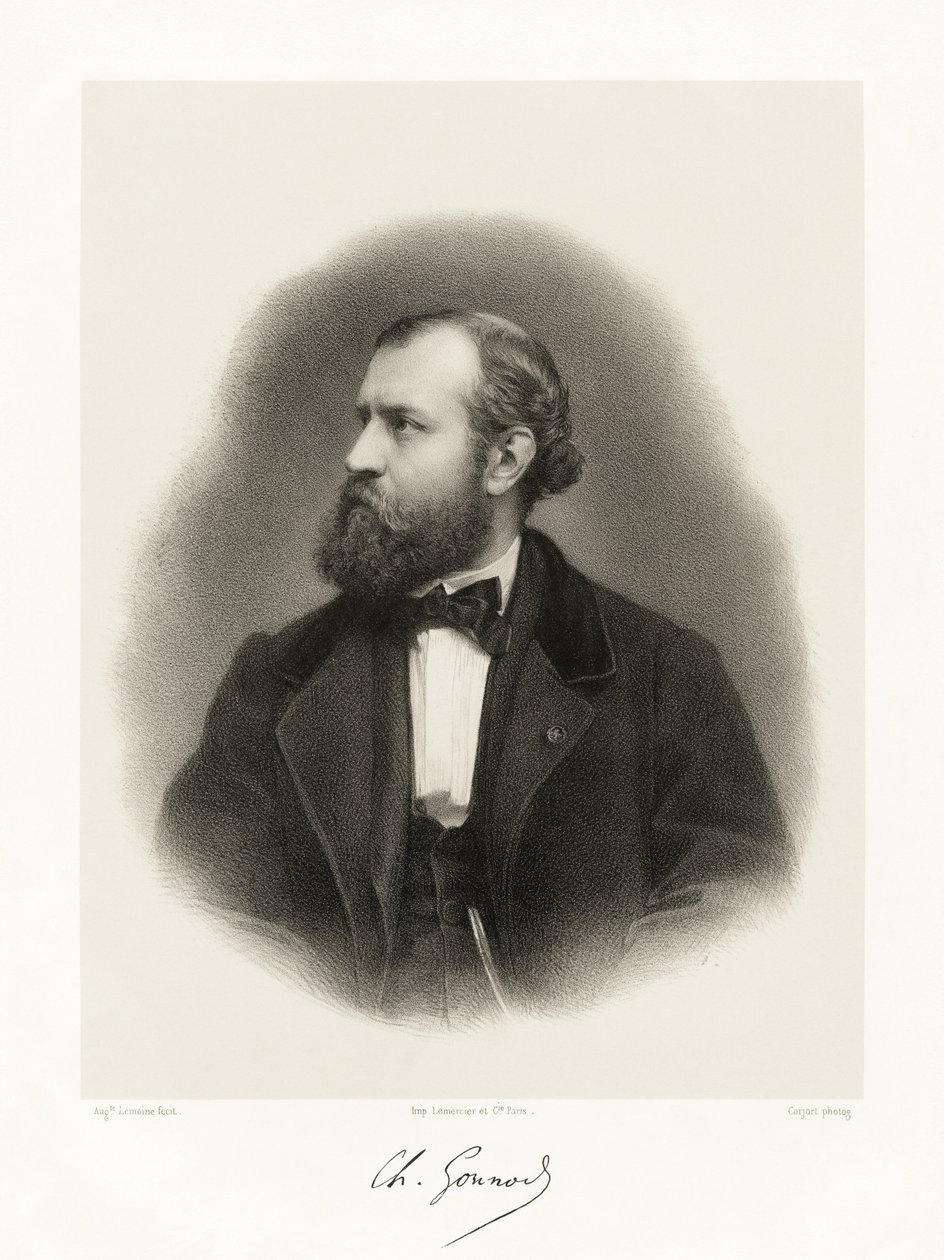Karol Gounod, 1865-66 autorstwa Auguste Charles Lemoine