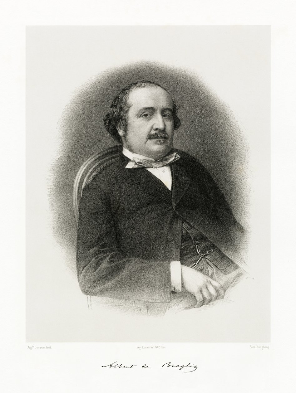 Jacques Victor Albert, książę de Broglie, 1865-66 autorstwa Auguste Charles Lemoine