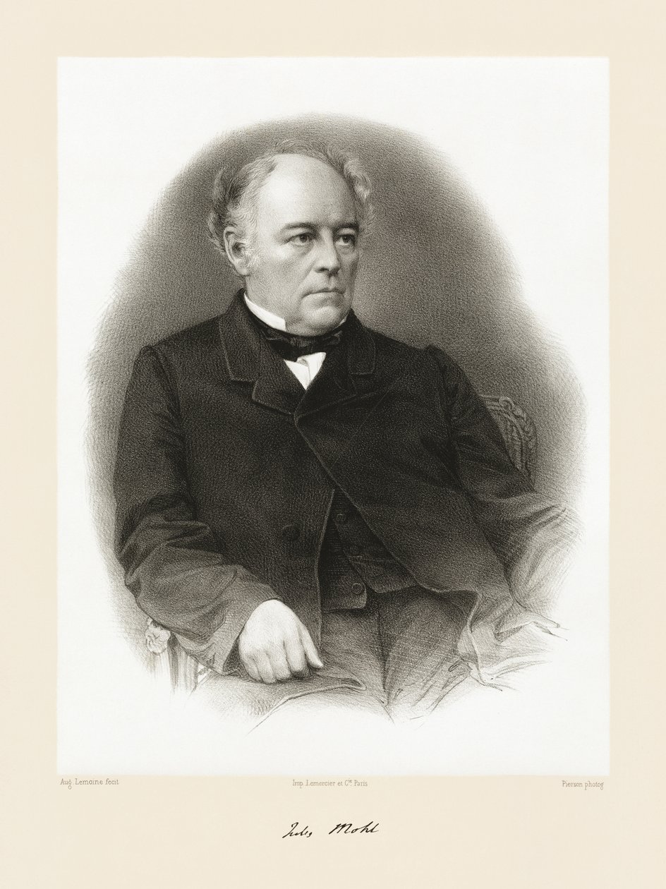 Juliusz Mohl, 1865-66 autorstwa Auguste Charles Lemoine
