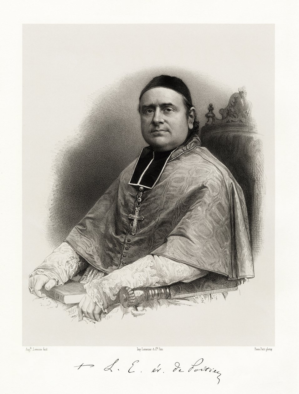 Louis Edouard Pie, 1865-66 autorstwa Auguste Charles Lemoine