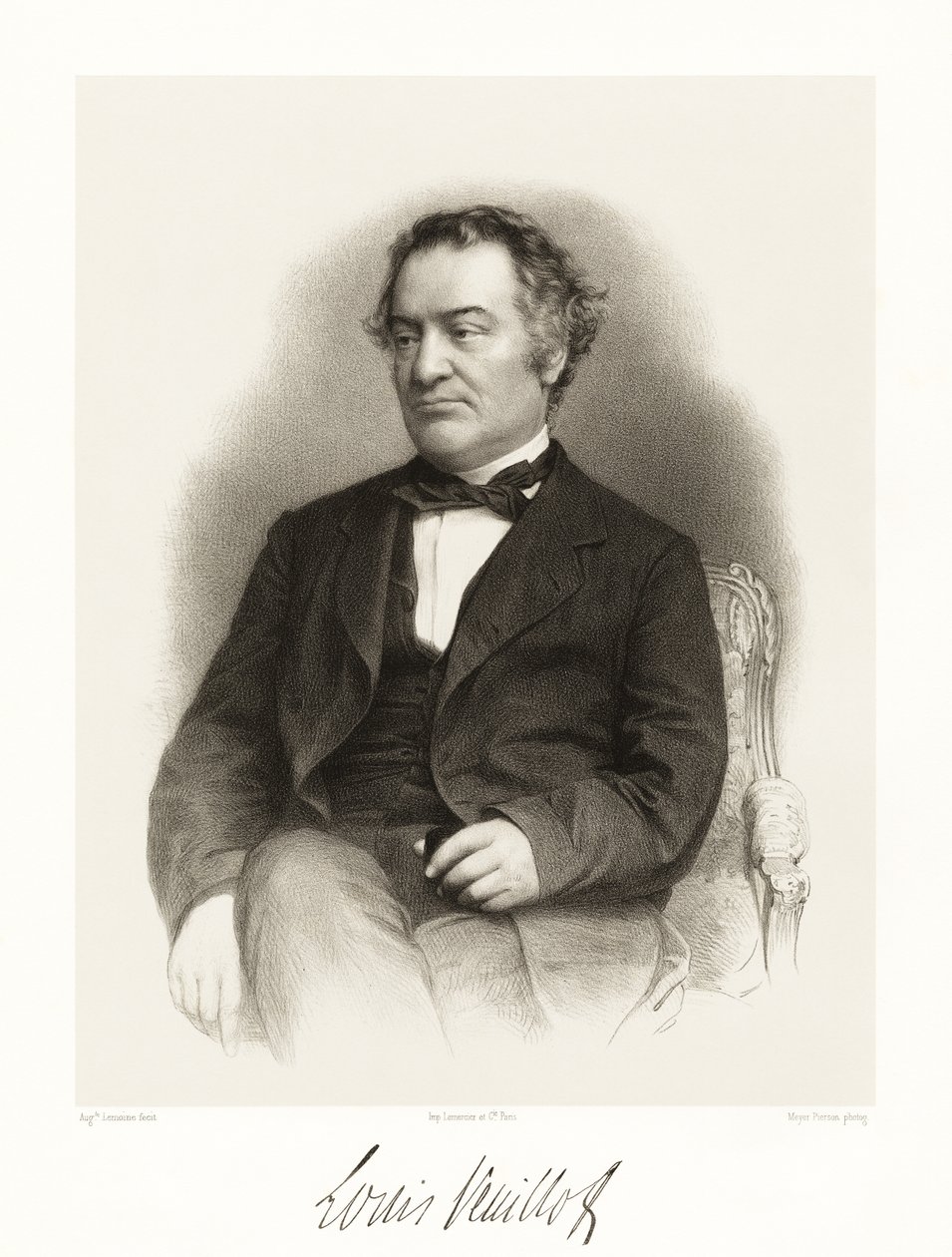 Louis Veuillot, 1865-66 autorstwa Auguste Charles Lemoine