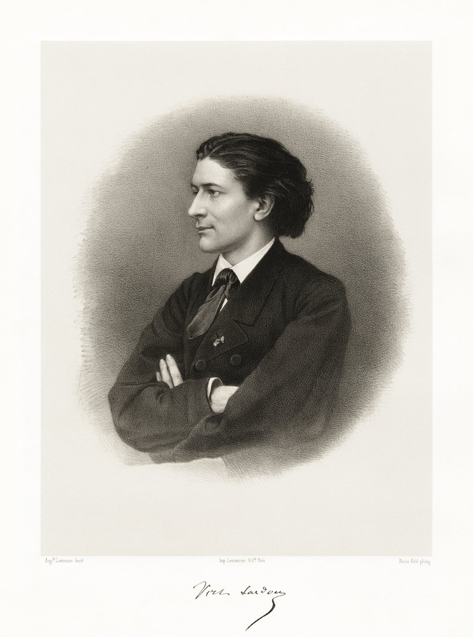 Victorien Sardou, 1865-66 autorstwa Auguste Charles Lemoine