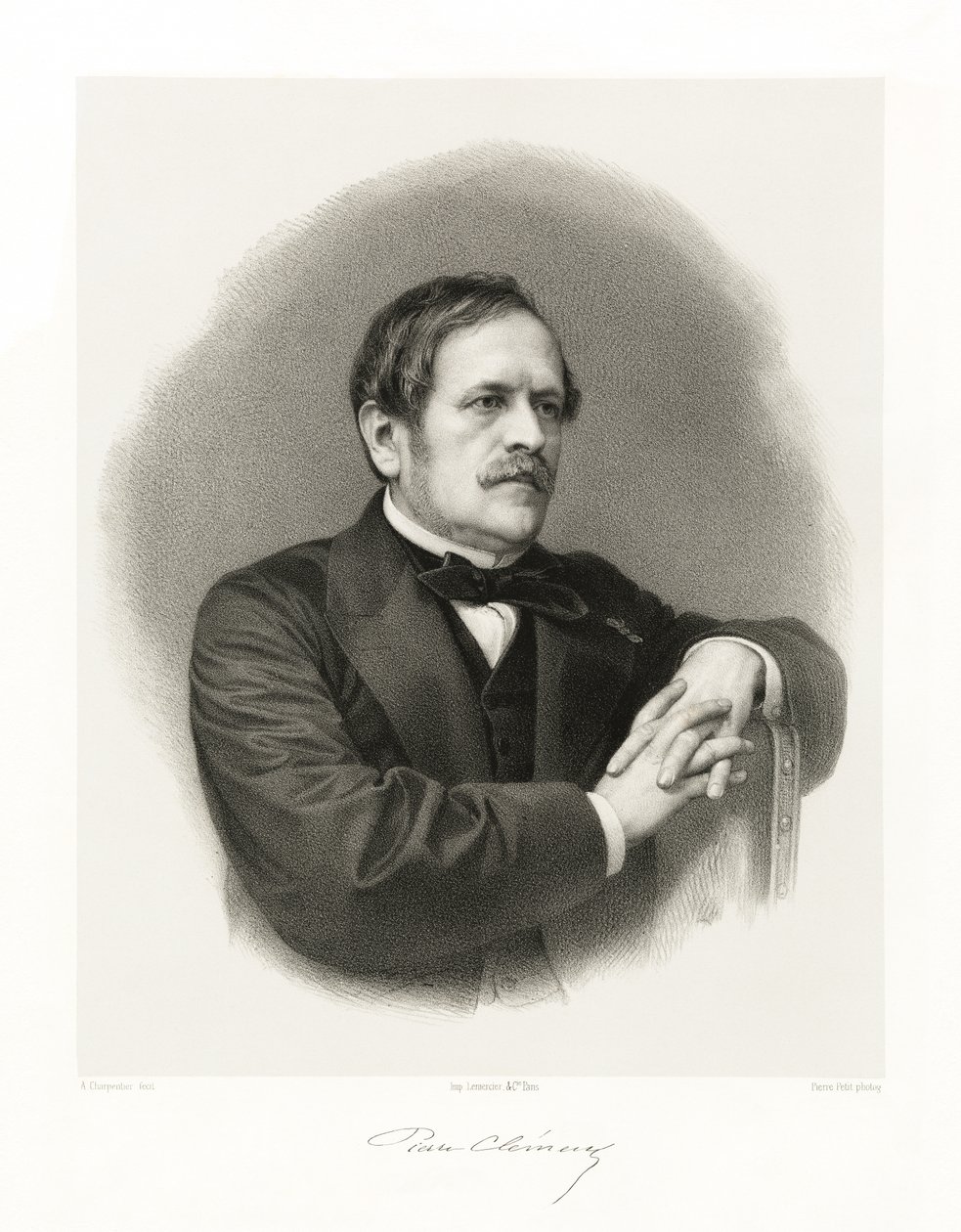 Jean Pierre Clément, 1865-66 autorstwa Auguste Charpentier
