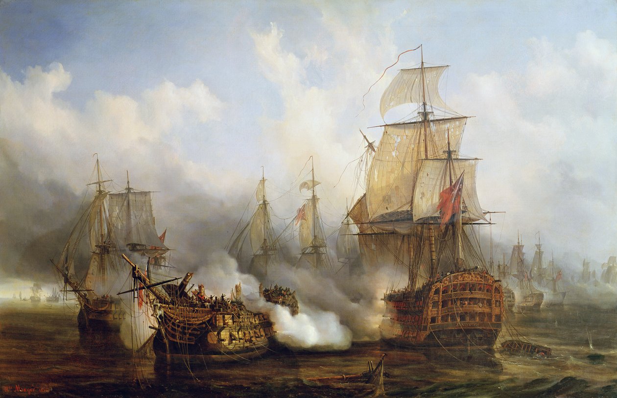 Redoutable pod Trafalgarem, 21 października 1805 r. autorstwa Auguste Etienne Francois Mayer