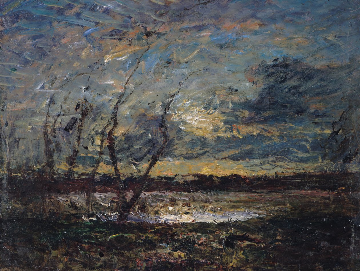 Krajobraz na obrzeżach Cremieu autorstwa Auguste Francois Ravier