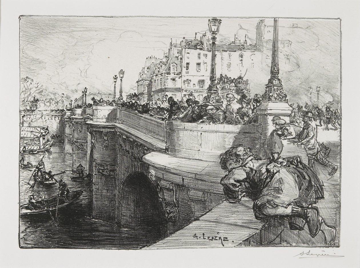 Ktoś utonął!, c. 1895 autorstwa Auguste Louis Lepère