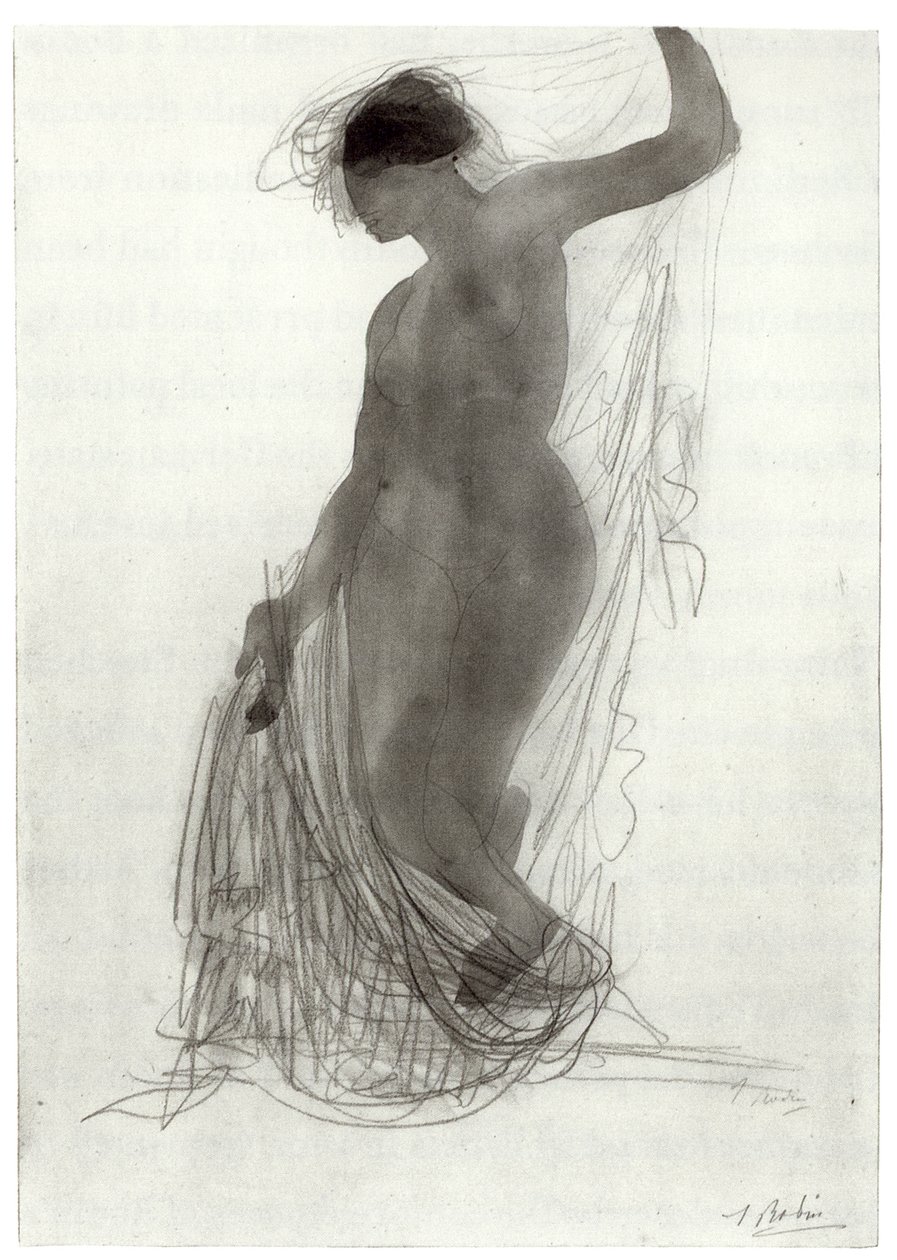 Akt z Draperisn autorstwa Auguste Rodin