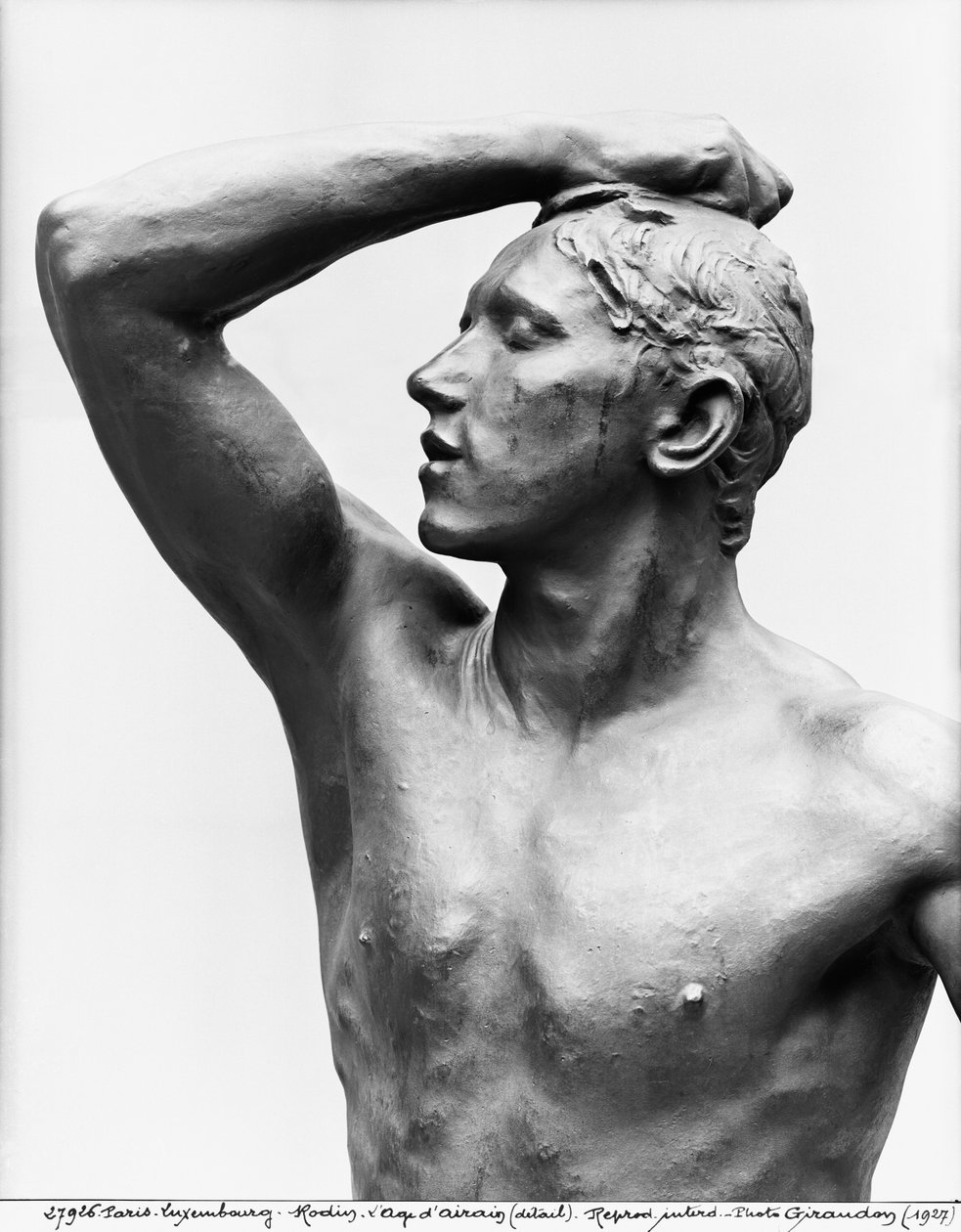Epoka brązu, po 1877 (brąz) (szczegół) autorstwa Auguste Rodin