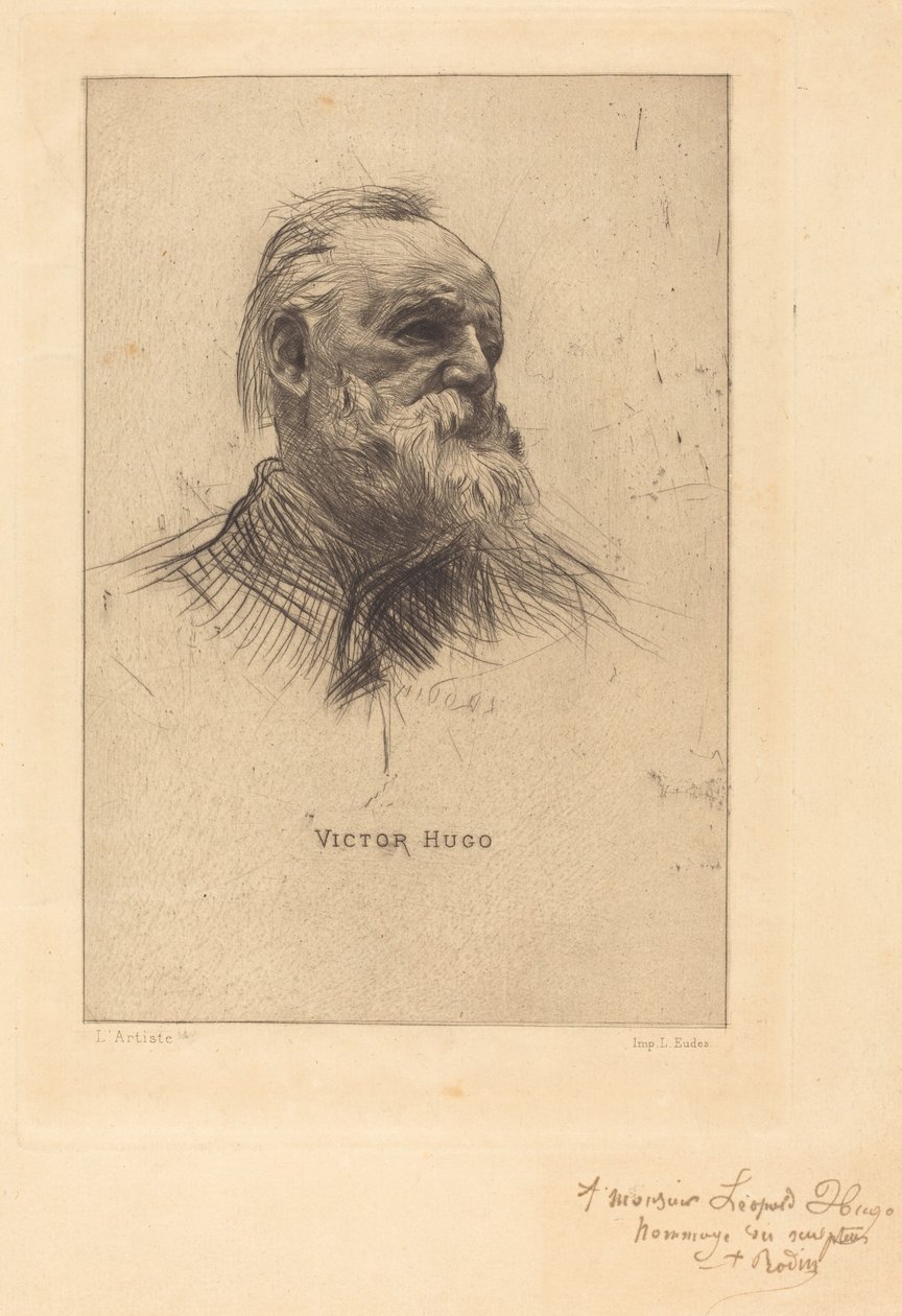 Victor Hugo, Od trzech czwartych autorstwa Auguste Rodin