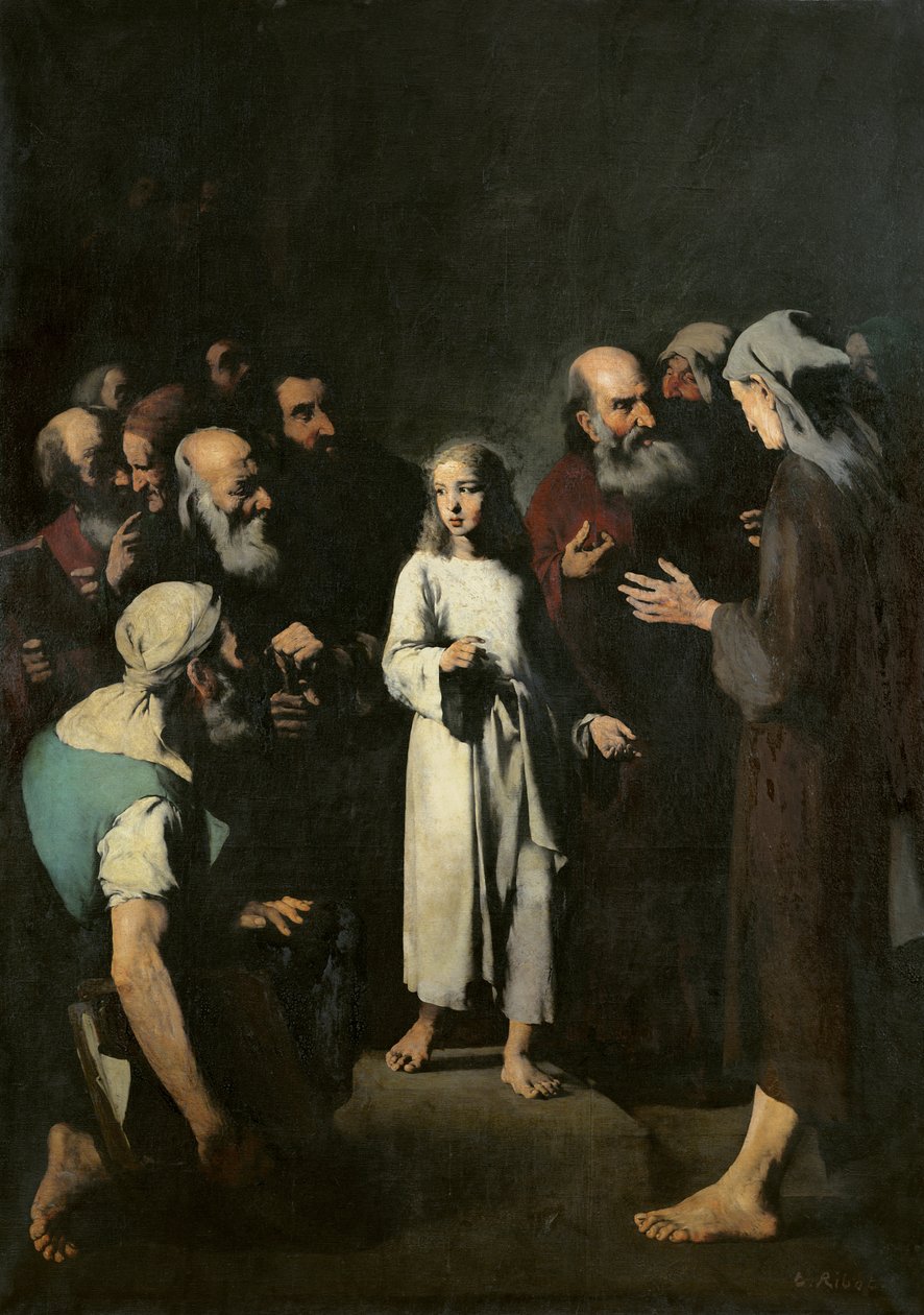 Jezus z lekarzami autorstwa Auguste Theodule Ribot