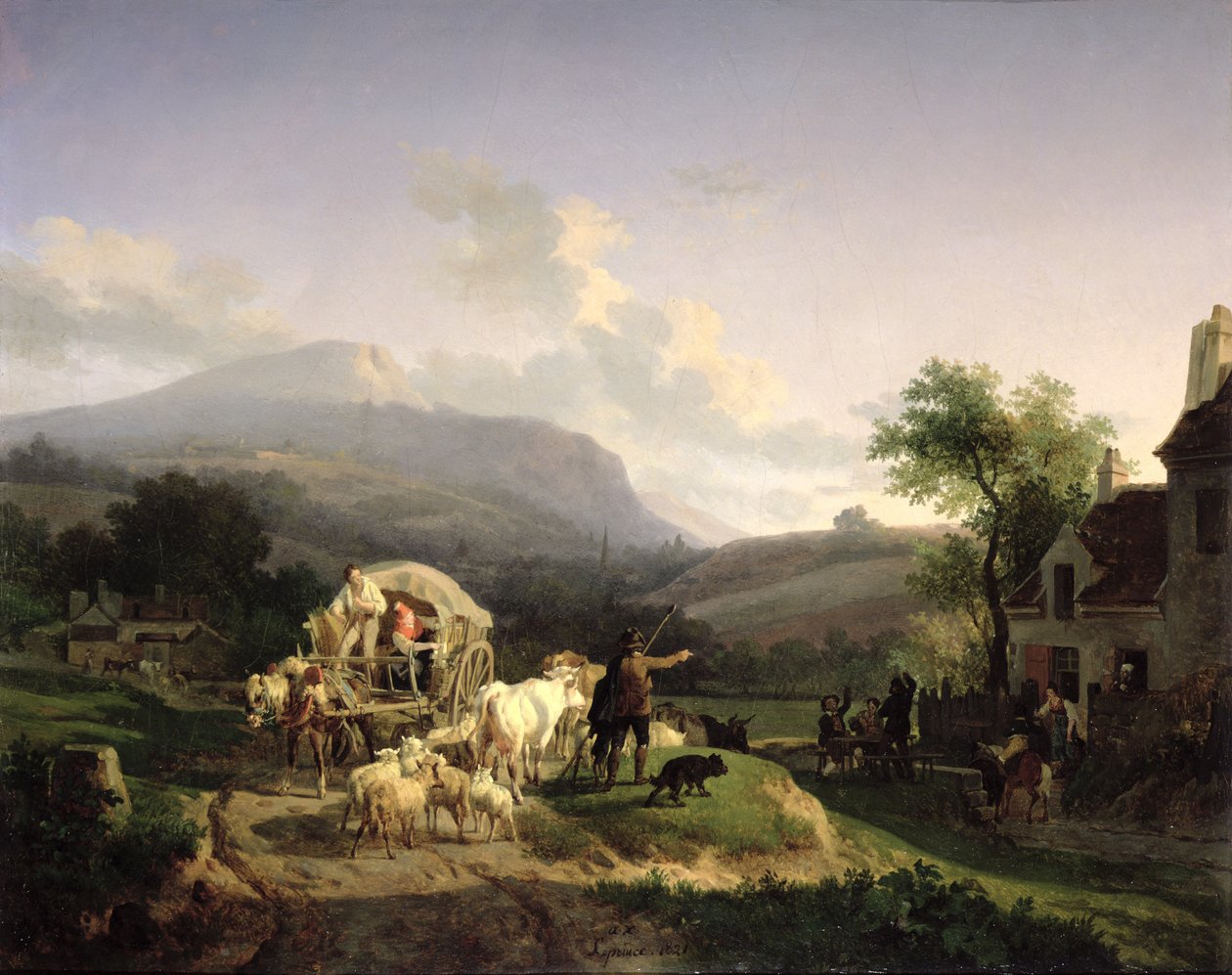 Krajobraz wiejski, 1821 autorstwa Auguste Xavier Leprince