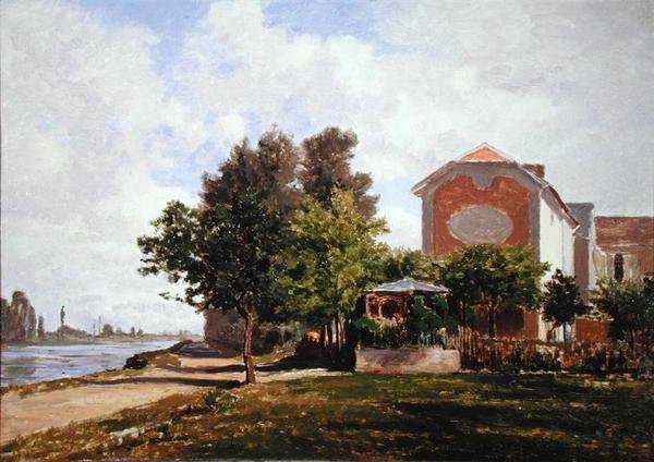 Kabaret Maurice w Bougival (olej na pokładzie) autorstwa Auguste Paul Charles Anastasi