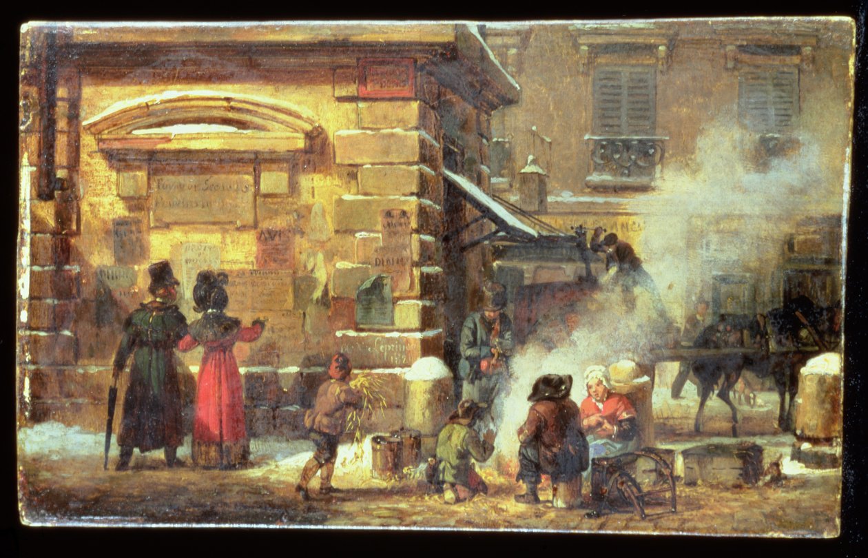 Francuska scena uliczna, 1821 autorstwa Auguste Xavier Leprince