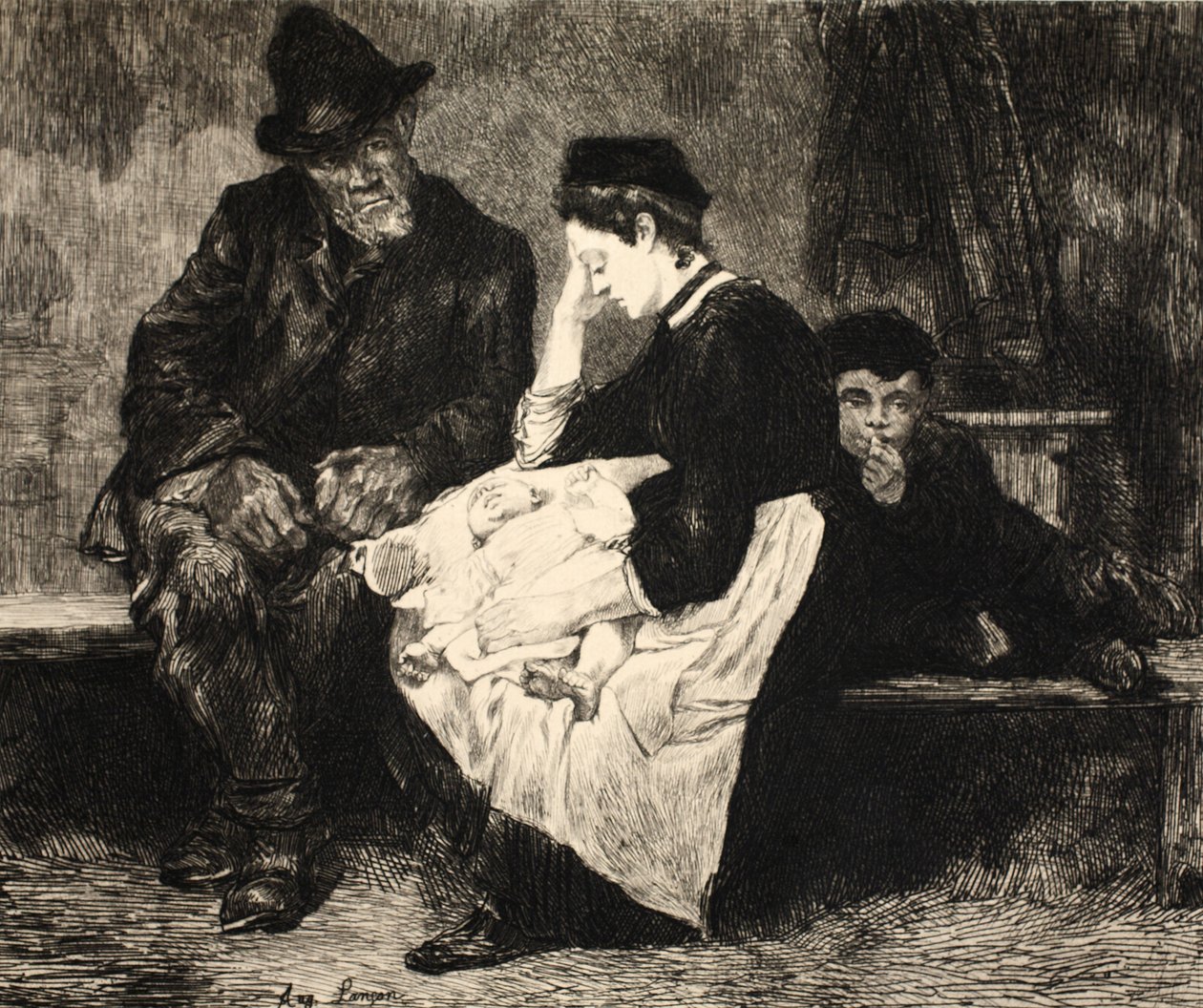 Ilustracja z „La Rue a Londres”, wyd. G. Charpentier et Cie, 1884 autorstwa Auguste Andre Lancon