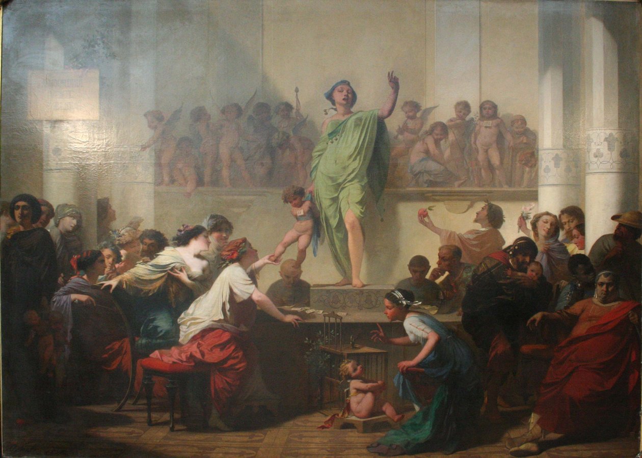 Miłość na aukcji autorstwa Auguste Barthelemy Glaize